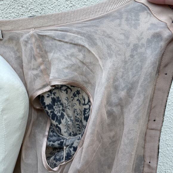 Lamb Boudoir Women's M Silk Lined Stretch Cashmere Sweater Cardigan L.A.M.B. Y2K - Picture 6 of 11